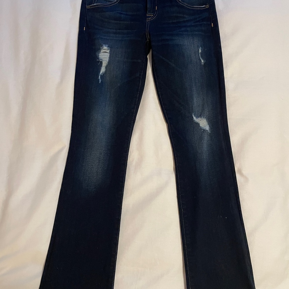 Hudson Jeans Dark Blue Bootcut Distressed